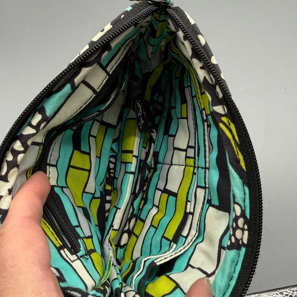 Vera Bradley‎ Provencal Floral Quilted Cotton Wristlet Wallet Blue Yellow White